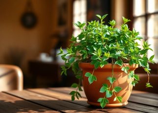 feuilles de laurier dans un pot dans la maison