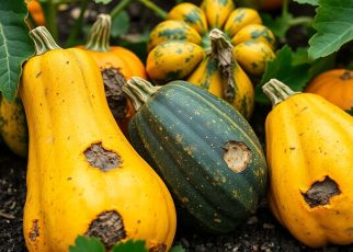 courges abimées potager